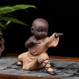 1pc Kung Fu Monk Decor Statue Temple Style Figurines