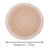 Round Embroidery Table Placemat Nordic Style Non-slip placemat Heat Insulation Furniture Decoration mat Coffee Cup Mats