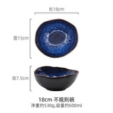 European Cat-Eye Blue Bowls