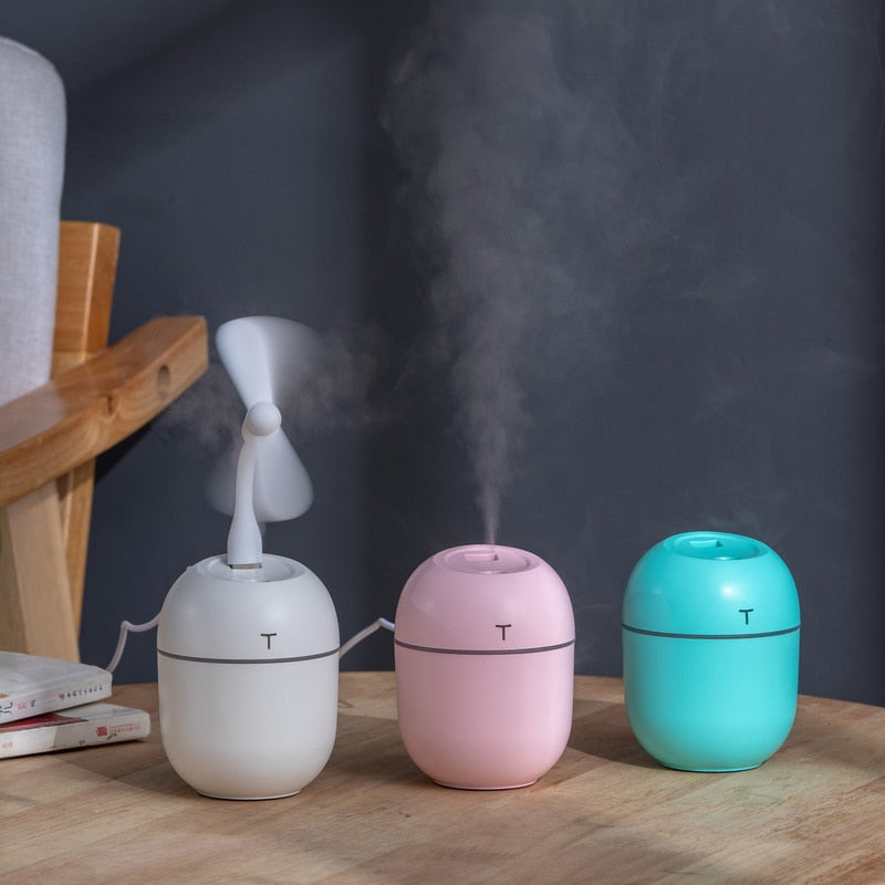 Ultrasonic Mini Air Humidifier 200ML Aroma Essential Oil Diffuser