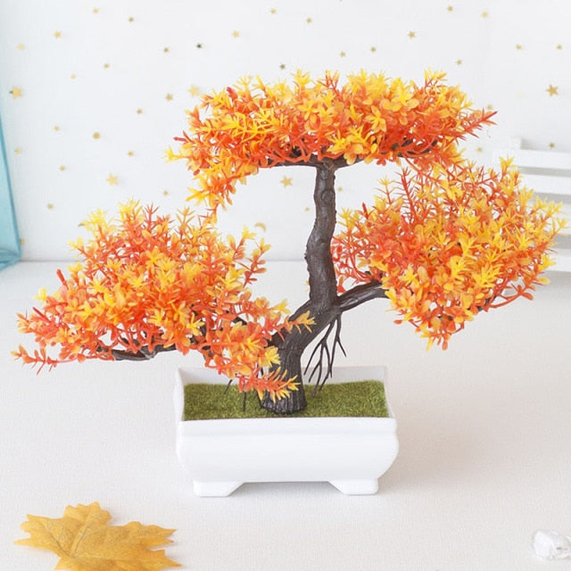 Artificial Bonsai Small Tree Pot Fake Plant For Home Decoration