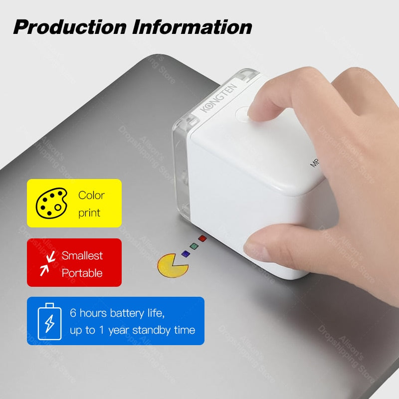 Mini Mobile Color Handheld Printer