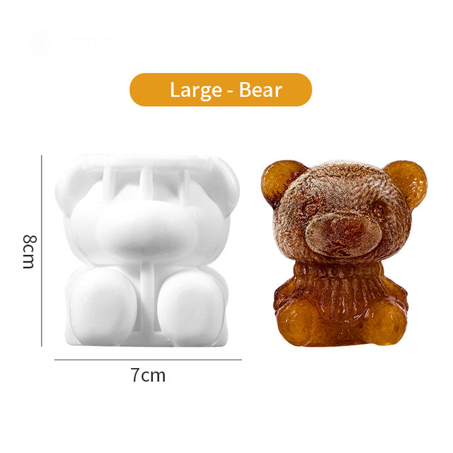 Cute Teddy Bear Ice Cube Maker