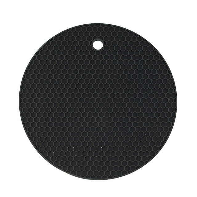 18/14cm Round Heat Resistant Silicone Mat Drink Cup Coasters