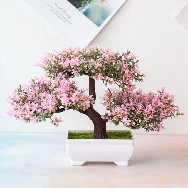 Artificial Bonsai Small Tree Pot Fake Plant For Home Decoration