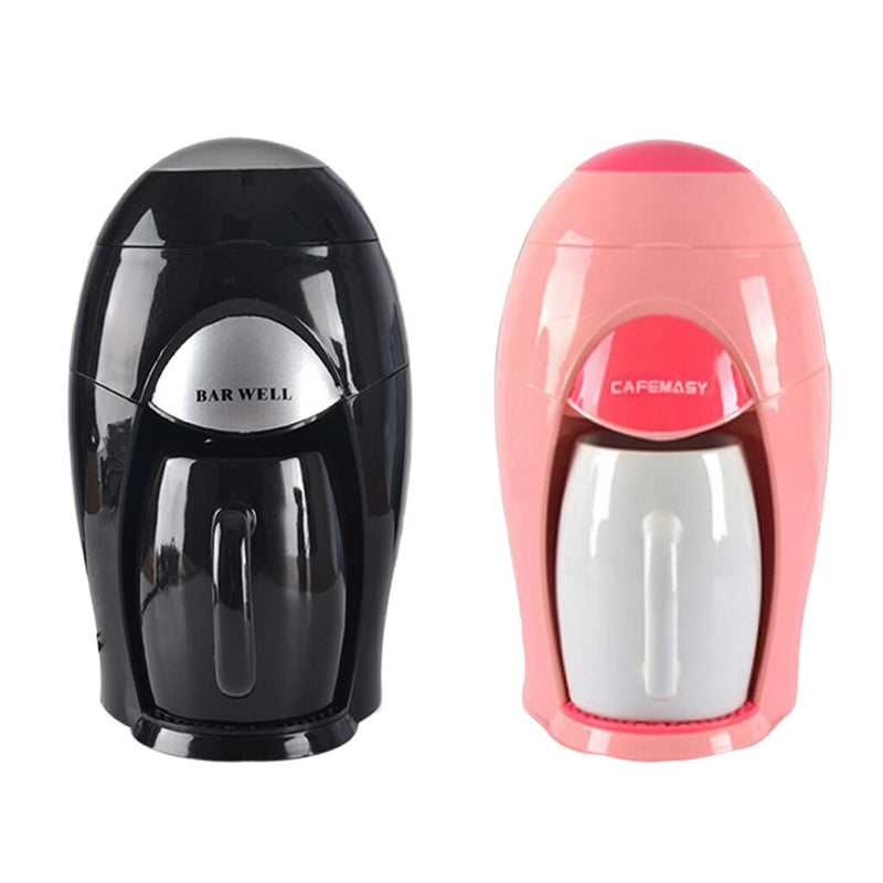 Mini Portable Electric Drip Coffee Machine Small Tea Maker American Drip Coffee Maker Black/Pink Household Office