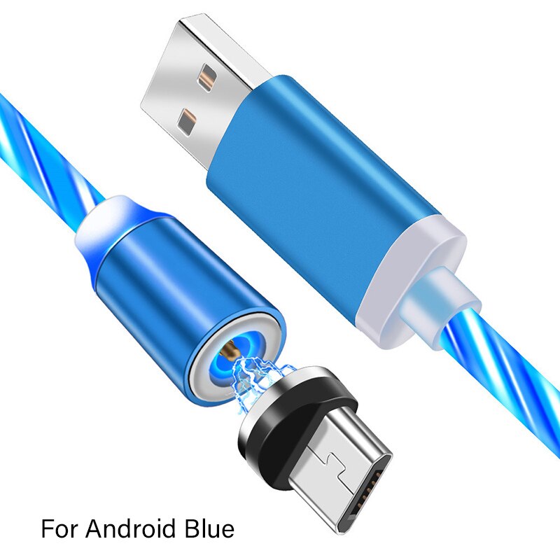 LED Glow Flowing Magnetic Charger Cable