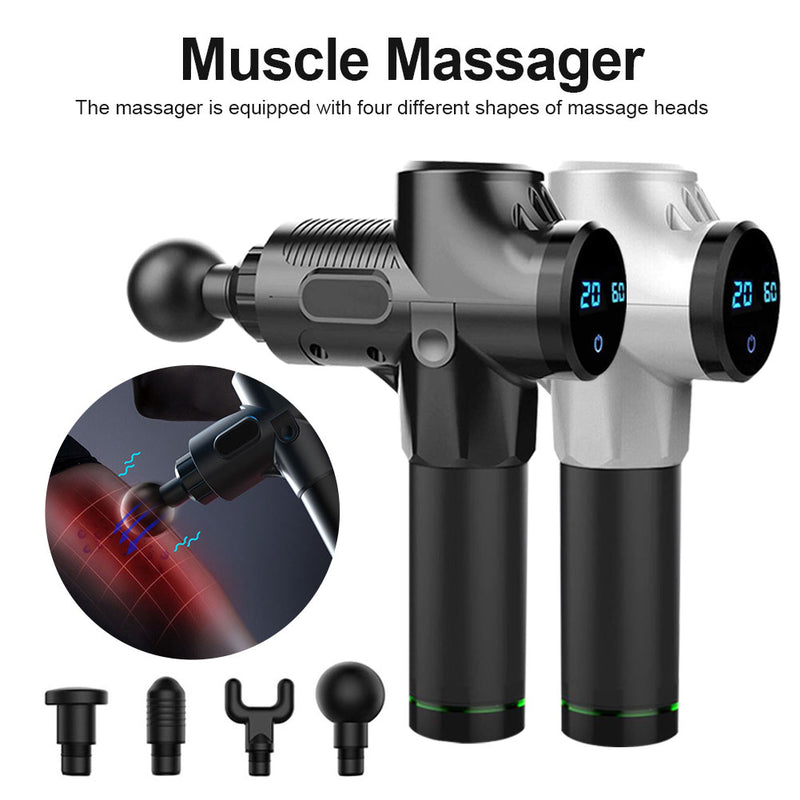 1200-3300r/min Electric Muscle Massage Gun Deep Tissue Massager Therapy Gun with Bag