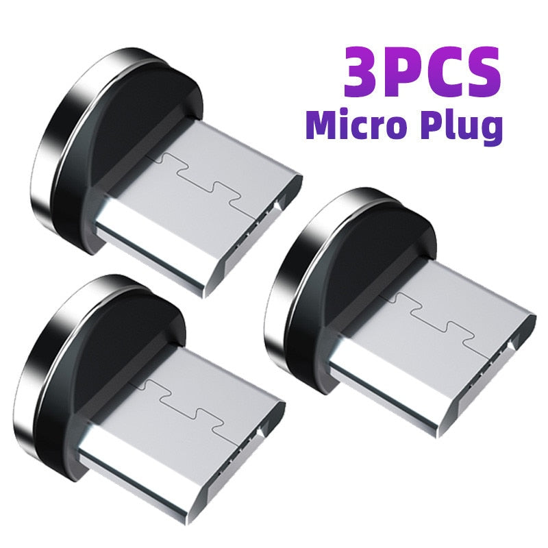 3Pcs Magnetic Plug Charging Cable Adapter