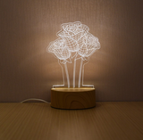 3D LED Lamp Creative Wood grain Night Lights Novelty Illusion Night Lamp 3D Illusion Table Lamp For Home Decorative