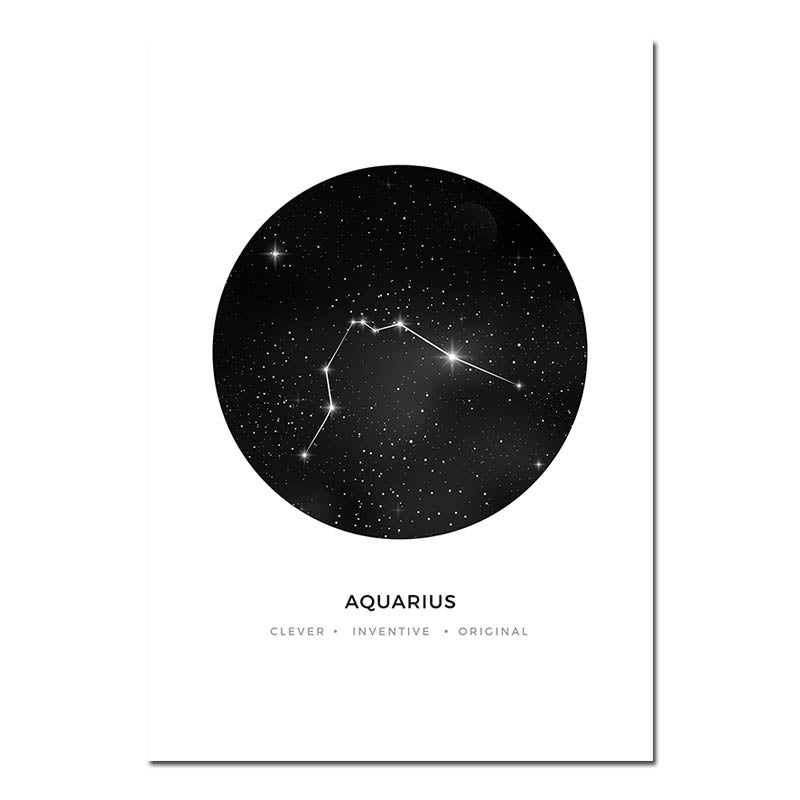 Constellation Nursery Wall Art Canvas Poster Prints