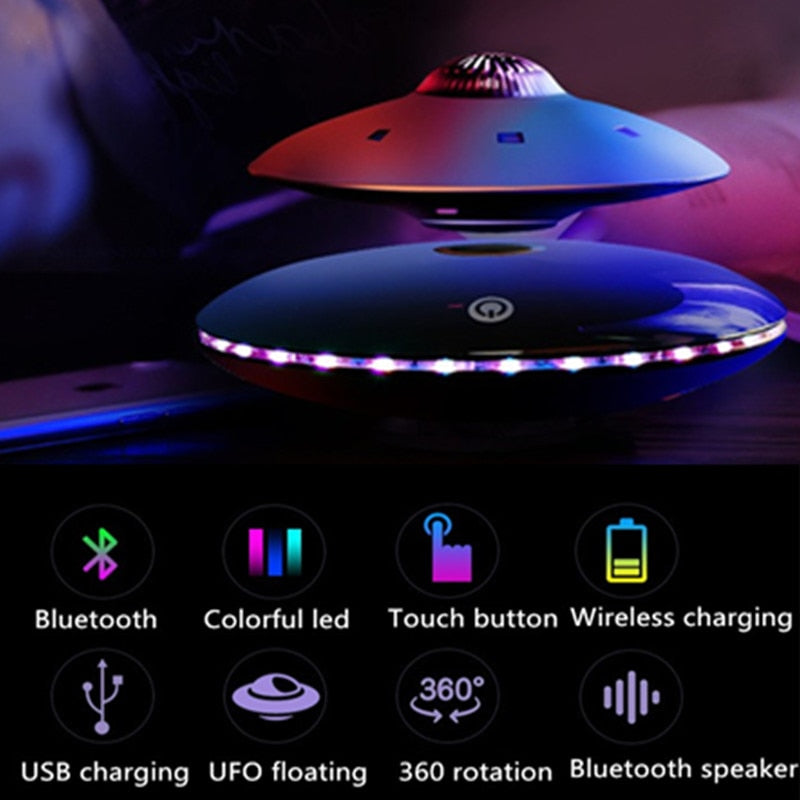 levitating UFO speaker lamp led table lamp