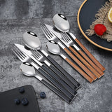 24Pc Stainless Steel Dinnerware Set