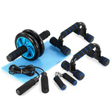 Muscle Exercise Equipment Abdominal Press Wheel Roller Home Fitness Equipment Gym Roller Trainer with Push UP Bar Jump Rope