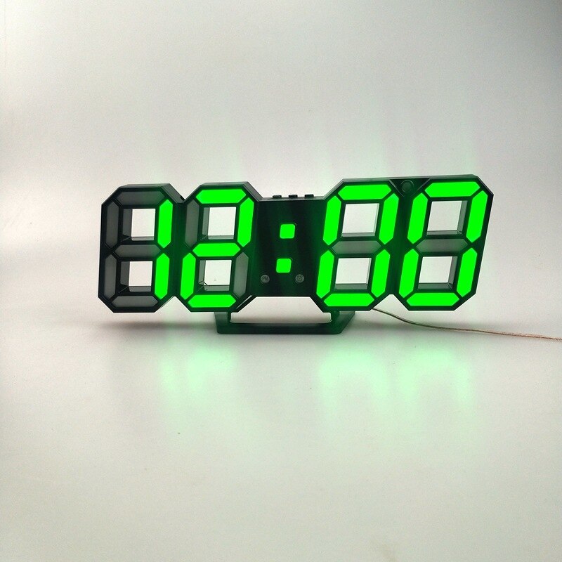 3D LED Wall Clock Modern Design Digital Table Clock Alarm Nightlight Saat reloj de pared Watch For Home Living Room Decoration