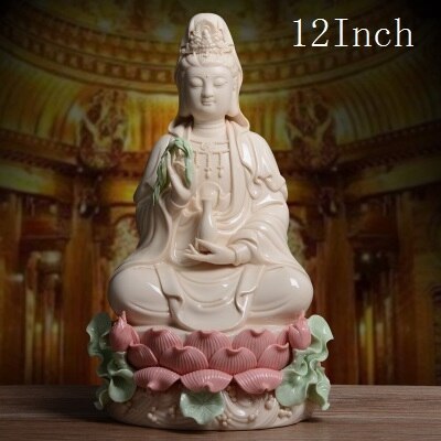 Ceramic Guanyin Statue Figure Art