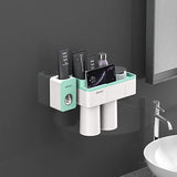 LEDFRE Toothpaste holder suction cup Wall Mounted Toothpaste Squeezer Holder Cleanser Storage Rack Bathroom Accessories Set