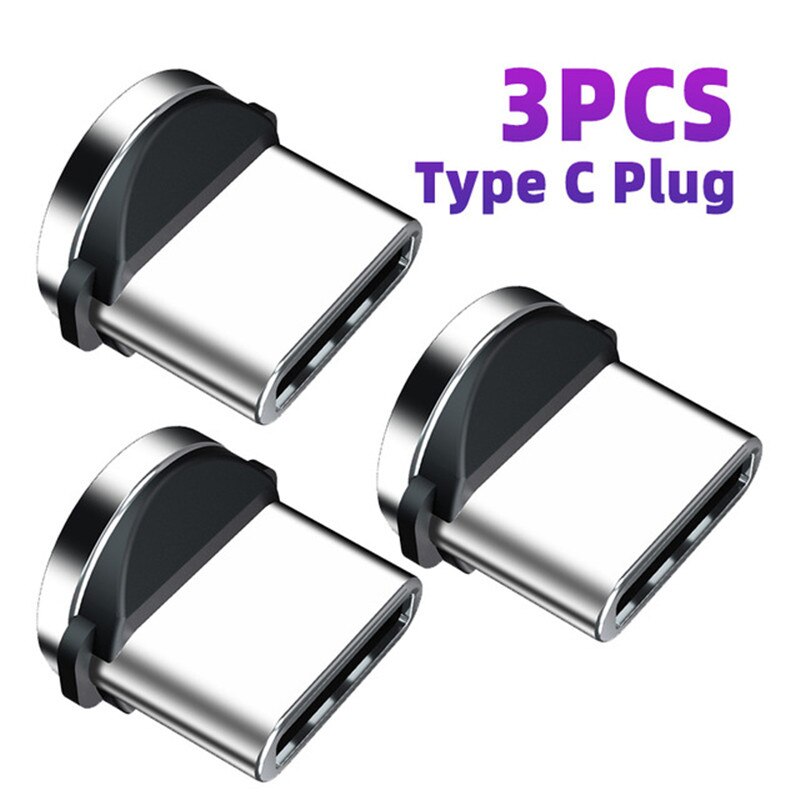 3Pcs Magnetic Plug Charging Cable Adapter