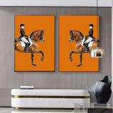 Abstract Horse Painting Knight Canvas Art