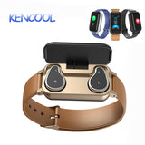 2 in 1 Bluetooth Headphones + Fitness Bracelet w/ Heart Rate Monitor