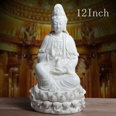 Ceramic Guanyin Statue Figure Art