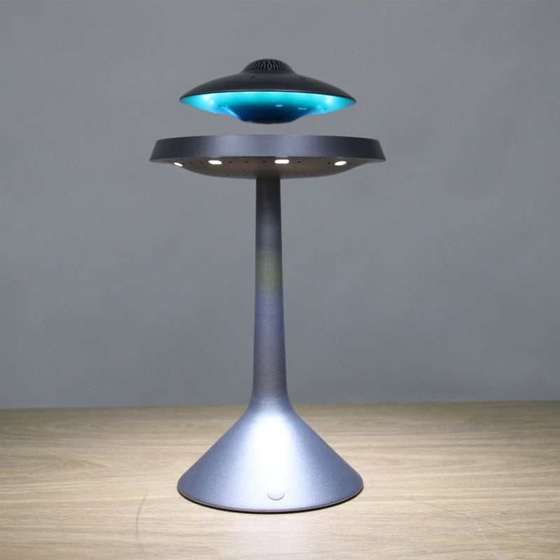 Magnetic Levitating led table lamp with UFO speaker