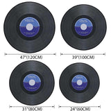 4 Types Round Carpet Rugs 3D Vinyl Record Printed Carpets Floor Mat For Bedroom Living Room Anti slip Home Decoration