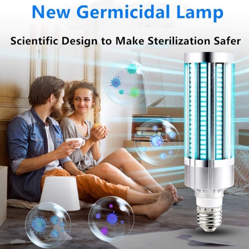 60W UV Germicidal Lamp Led UVC Light Bulb E26 E27