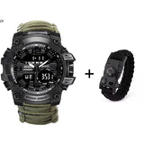 LED Military Waterproof (30M) Watch with Compass