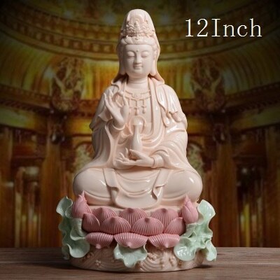 Ceramic Guanyin Statue Figure Art