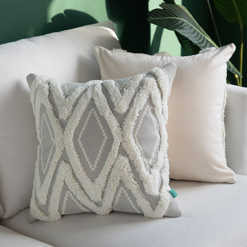 Moroccan Style Woven Tassel Pillow