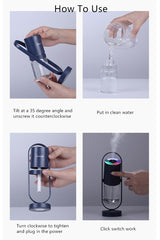 200ml Portable USB Negative Ion Air Humidifier Ultrasonic Mist Maker Aroma Diffuser