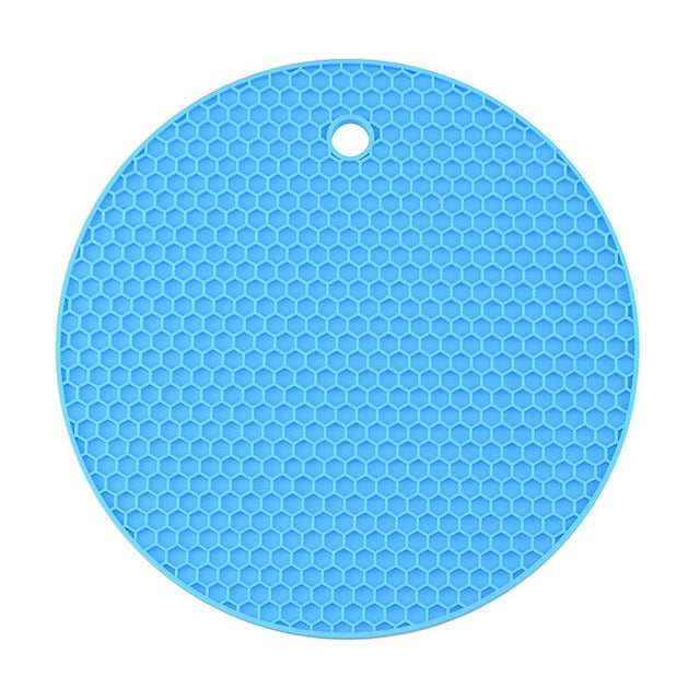 18/14cm Round Heat Resistant Silicone Mat Drink Cup Coasters