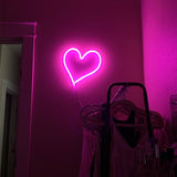 38cm Big Heart Shape Neon Sign Wall Hanging Light for Wedding Bedroom Home Party USB Powered Valentine's Day Christmas Decor