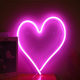 38cm Big Heart Shape Neon Sign Wall Hanging Light for Wedding Bedroom Home Party USB Powered Valentine's Day Christmas Decor