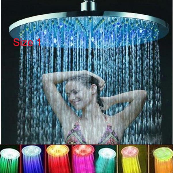 8 inch RGB LED Light Shower Head