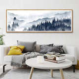 Modern Landscape Fog Forest Mountain Nordic Poster Prints Wall Art Canvas Paintings POP Pictures for Living Room Home Decorative