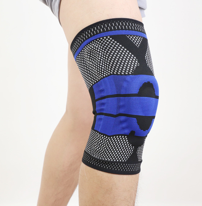 Silicone Spring Knee Brace Sport Support Strong Meniscus Protection Compression Lnee Pads