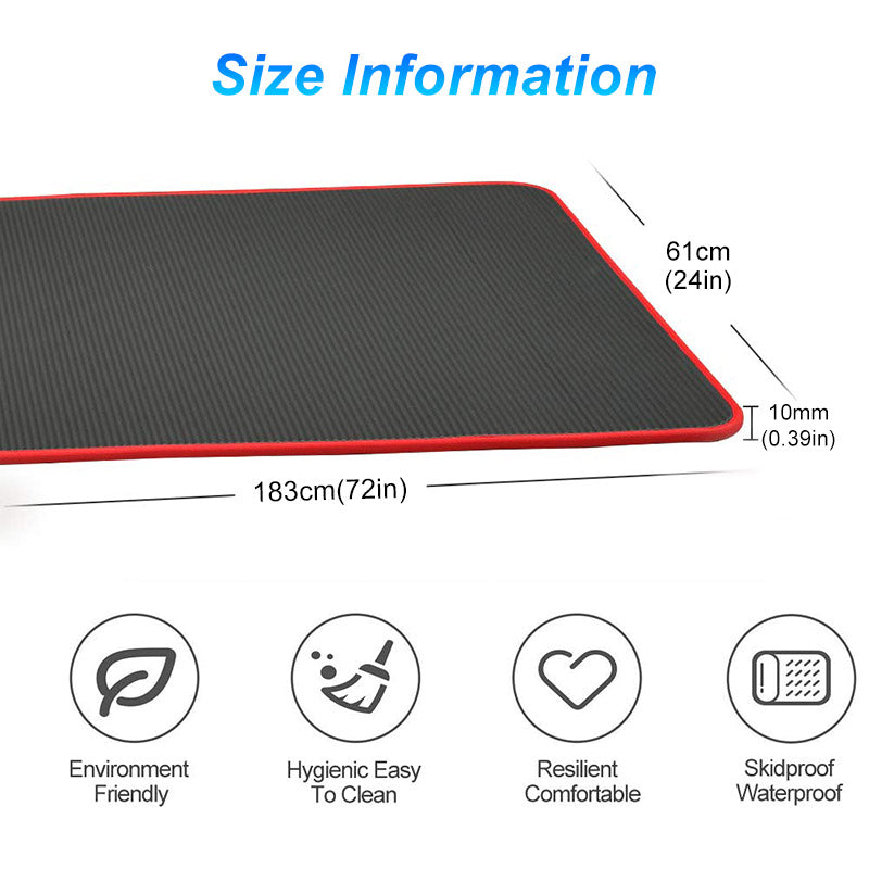 10mm Yoga Mat Extra Thick 1830*610mm NRB Non-slip Pillow Mat For Men Women Fitness Tasteless Gym Exercise Pads Pilates Yoga Mat