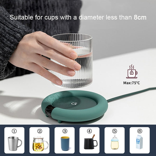 New Coffee Mug Warmer for Home Office Desk Use Electric Beverage Cup Warmer Heating Coasters Plate Pad