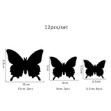 Hot 24pcs Mirror Wall Sticker Decal Butterflies 3D Mirror Wall Art Party Wedding Home Decors Butterfly fridge Wall Decal On Sale