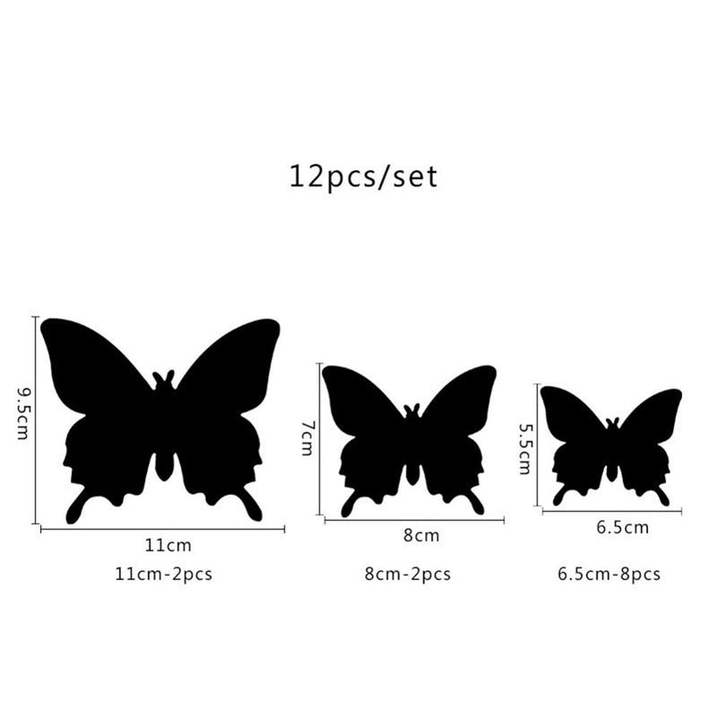 Hot 24pcs Mirror Wall Sticker Decal Butterflies 3D Mirror Wall Art Party Wedding Home Decors Butterfly fridge Wall Decal On Sale