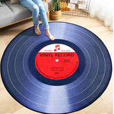 4 Types Round Carpet Rugs 3D Vinyl Record Printed Carpets Floor Mat For Bedroom Living Room Anti slip Home Decoration