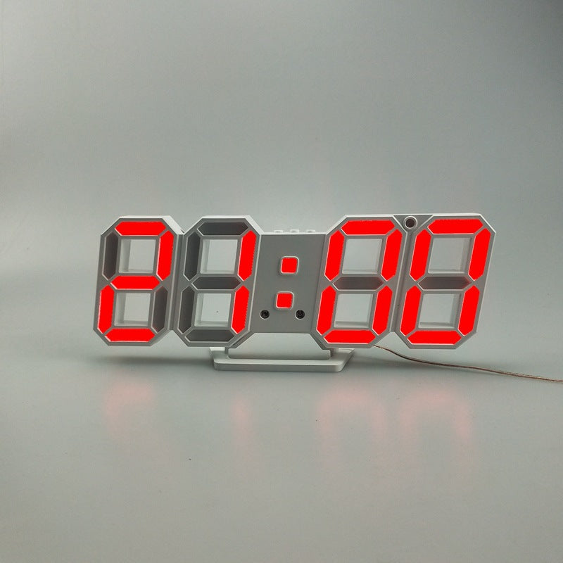 3D LED Wall Clock Modern Design Digital Table Clock Alarm Nightlight Saat reloj de pared Watch For Home Living Room Decoration