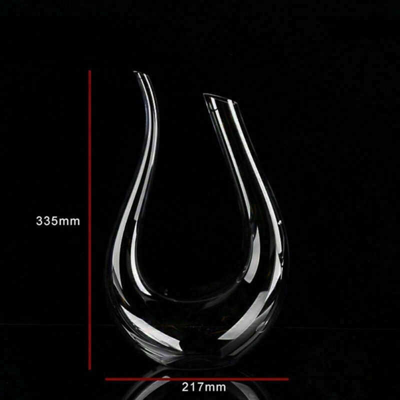 Crystal U-shaped 1500ml Wine Decanter Harp Swan Decanter Creative Wine Separator  Clear Wine Aerator Glass Wine Decanter Bottle