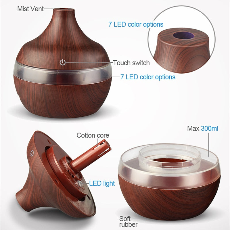 Wood Ultrasonic Air Humidifier