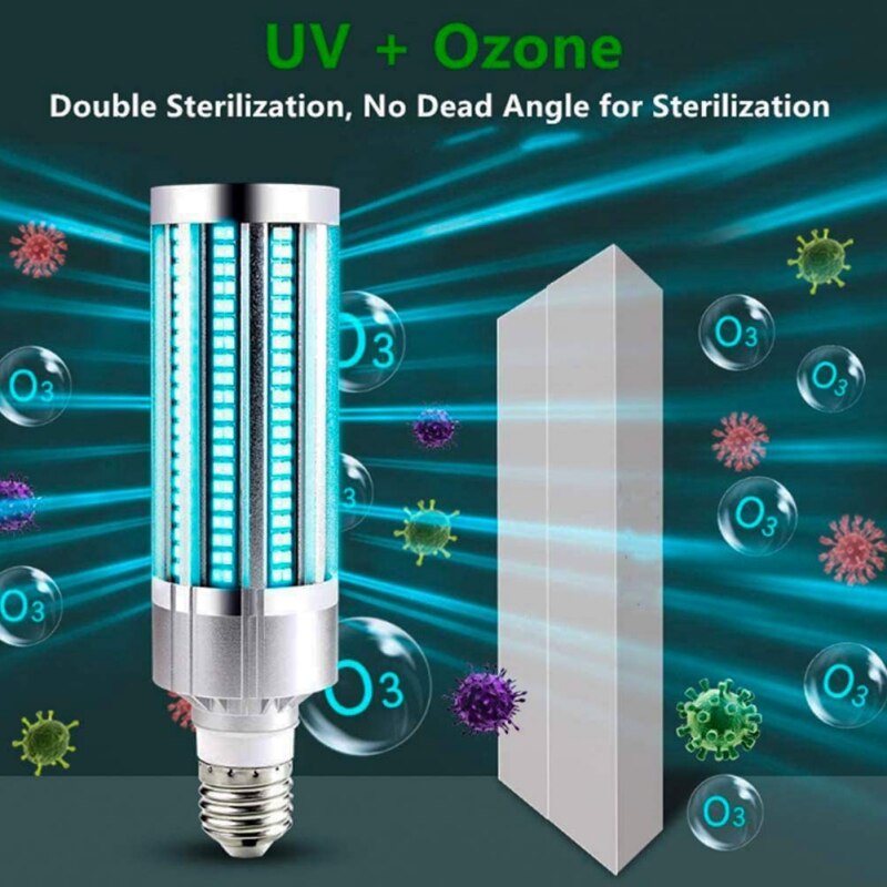 60W UV Germicidal Lamp Led UVC Light Bulb E26 E27