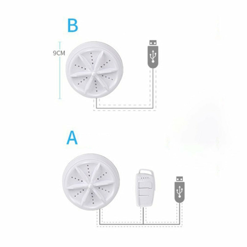 2-in-1 Ultrasonic Mini Washing Machine