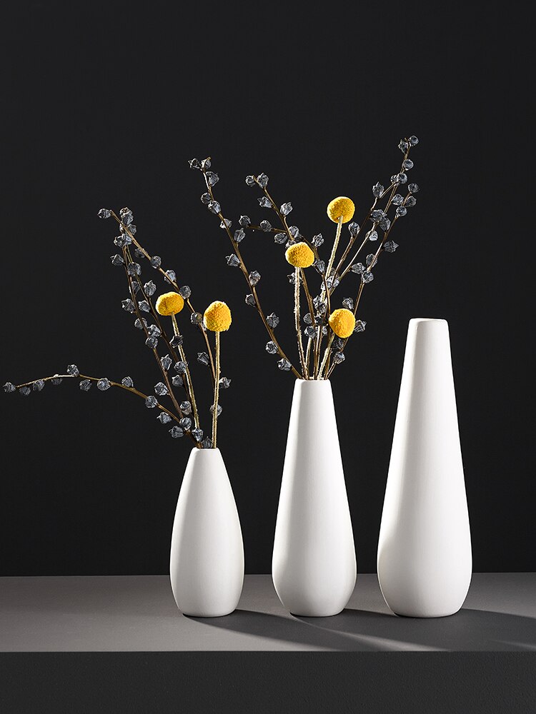 White Porcelain Flower Vases